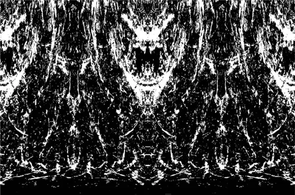 Vektör grunge dokusu. Siyah beyaz arka plan. Soyut monokrom resim koyu tonlarda solmuş bir efekt içerir