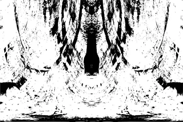 Vektör grunge dokusu. Siyah beyaz arka plan. Soyut monokrom resim koyu tonlarda solmuş bir efekt içerir