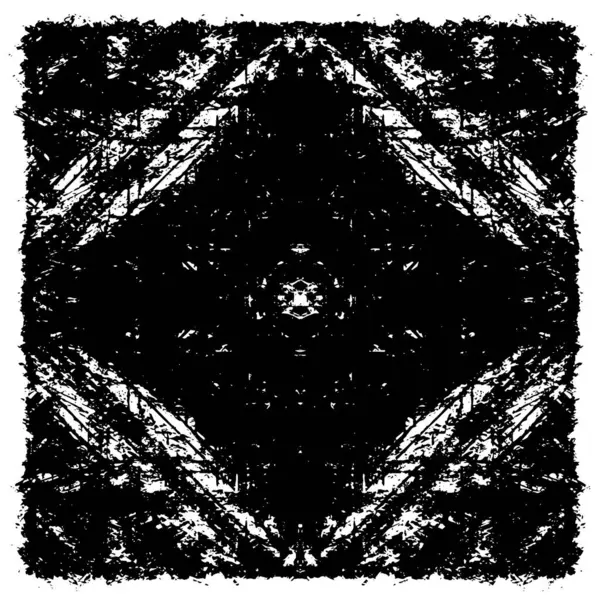 Vektör grunge dokusu. Siyah beyaz arka plan. Soyut monokrom resim koyu tonlarda solmuş bir efekt içerir