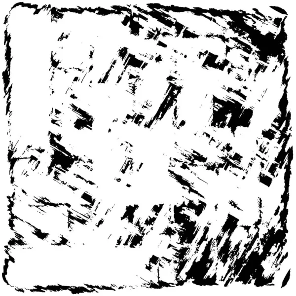 Vektör grunge dokusu. Siyah beyaz arka plan. Soyut monokrom resim koyu tonlarda solmuş bir efekt içerir