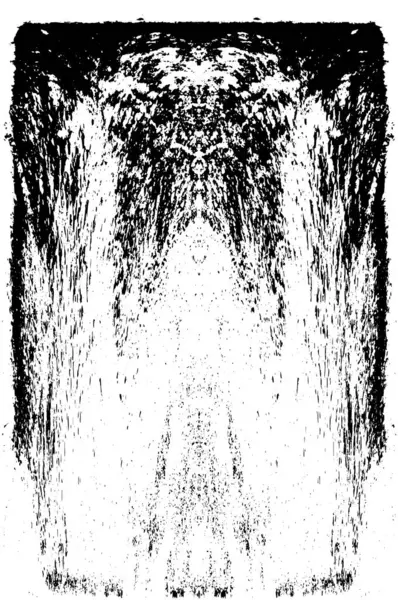 Grunge dikey olarak simetrik siyah beyaz doku. Tek renkli yıpranmış kaplama deseni. 