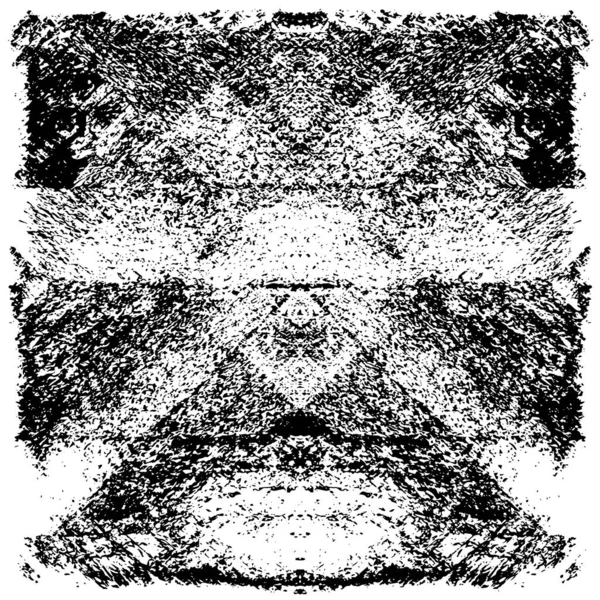 Vektör grunge dokusu. Siyah beyaz arka plan. Soyut monokrom resim koyu tonlarda solmuş bir efekt içerir