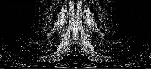 Vektör grunge dokusu. Siyah beyaz arka plan. Soyut monokrom resim koyu tonlarda solmuş bir efekt içerir