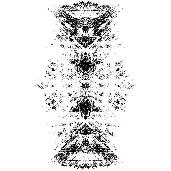 Vektör grunge dokusu. Siyah beyaz arka plan. Soyut monokrom resim koyu tonlarda solmuş bir efekt içerir