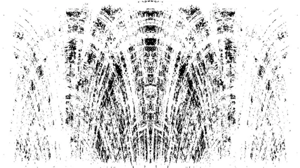 Vektör grunge dokusu. Siyah beyaz arka plan. Soyut monokrom resim koyu tonlarda solmuş bir efekt içerir