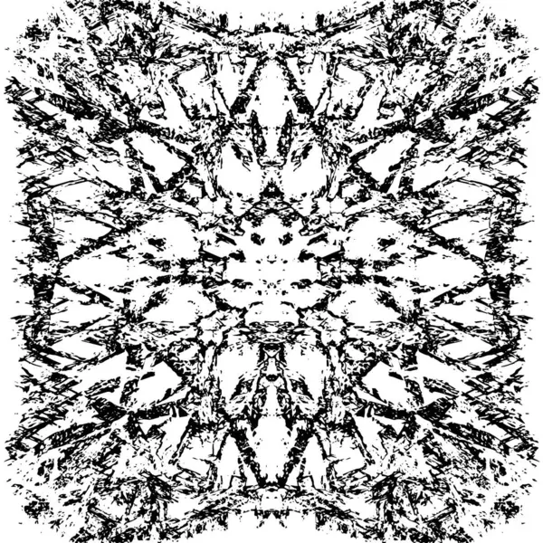 Vektör grunge dokusu. Siyah beyaz arka plan. Soyut monokrom resim koyu tonlarda solmuş bir efekt içerir