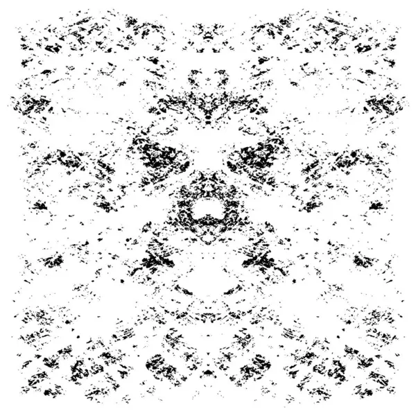 Vektör grunge dokusu. Siyah beyaz arka plan. Soyut monokrom resim koyu tonlarda solmuş bir efekt içerir