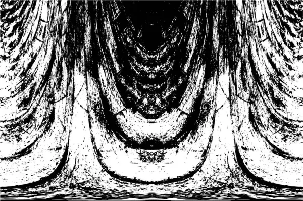 Vektör grunge dokusu. Siyah beyaz arka plan. Soyut monokrom resim koyu tonlarda solmuş bir efekt içerir