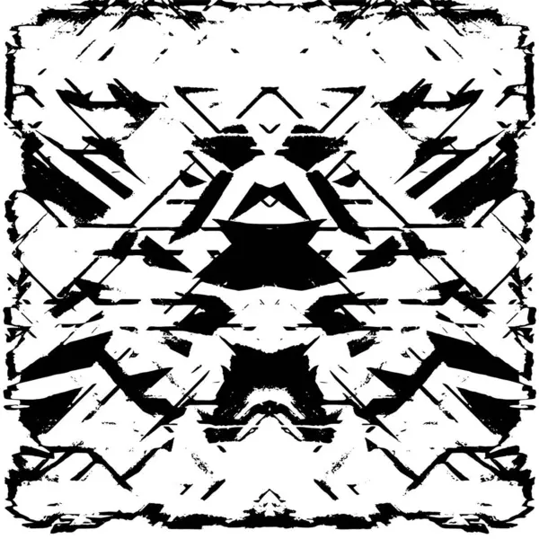 Vektör grunge dokusu. Siyah beyaz arka plan. Soyut monokrom resim koyu tonlarda solmuş bir efekt içerir