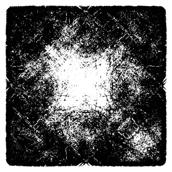 Grunge üst üste biniyor. Soyut siyah-beyaz vektör arkaplanı. Çatlak, leke ve noktalarda kirli desenli tek renkli klasik yüzey. Karanlık korku tarzında eski bir duvar.