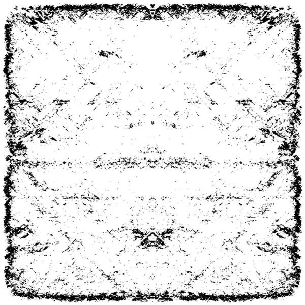 Grunge üst üste biniyor. Soyut siyah-beyaz vektör arkaplanı. Çatlak, leke ve noktalarda kirli desenli tek renkli klasik yüzey. Karanlık korku tarzında eski bir duvar.