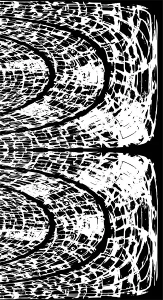 Grunge üst üste biniyor. Soyut siyah-beyaz vektör arkaplanı. Çatlak, leke ve noktalarda kirli desenli tek renkli klasik yüzey. Karanlık korku tarzında eski bir duvar.