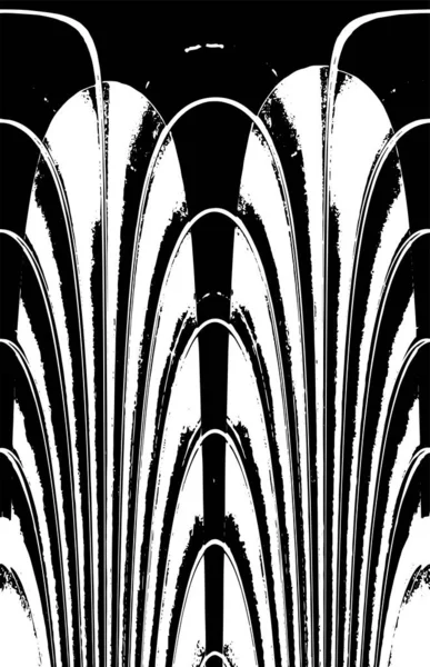 Grunge üst üste biniyor. Soyut siyah-beyaz vektör arkaplanı. Çatlak, leke ve noktalarda kirli desenli tek renkli klasik yüzey. Karanlık korku tarzında eski bir duvar.