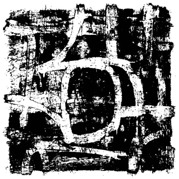 Grunge üst üste biniyor. Soyut siyah-beyaz vektör arkaplanı. Çatlak, leke ve noktalarda kirli desenli tek renkli klasik yüzey. Karanlık korku tarzında eski bir duvar.