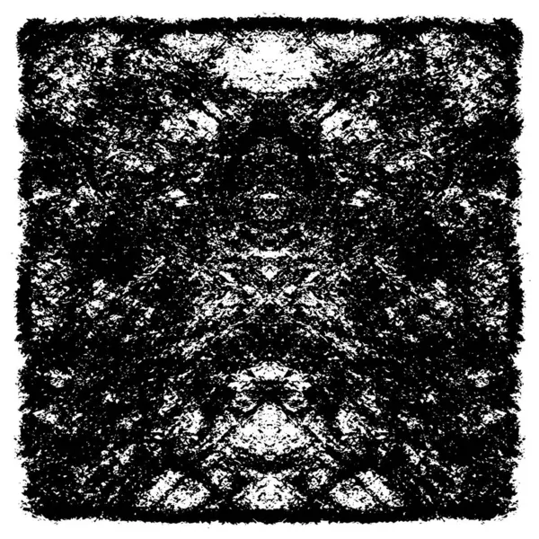 Grunge üst üste biniyor. Soyut siyah-beyaz vektör arkaplanı. Çatlak, leke ve noktalarda kirli desenli tek renkli klasik yüzey. Karanlık korku tarzında eski bir duvar.