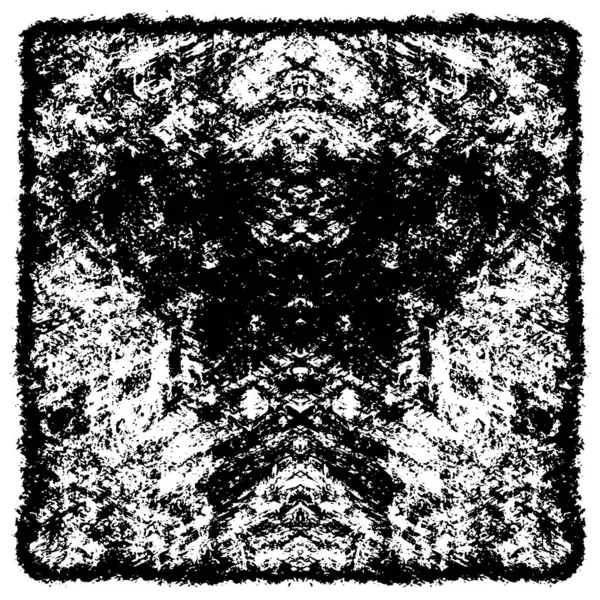 Grunge üst üste biniyor. Soyut siyah-beyaz vektör arkaplanı. Çatlak, leke ve noktalarda kirli desenli tek renkli klasik yüzey. Karanlık korku tarzında eski bir duvar.