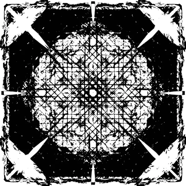Grunge üst üste biniyor. Soyut siyah-beyaz vektör arkaplanı. Çatlak, leke ve noktalarda kirli desenli tek renkli klasik yüzey. Karanlık korku tarzında eski bir duvar.