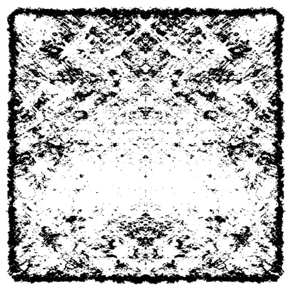 Grunge üst üste biniyor. Soyut siyah-beyaz vektör arkaplanı. Çatlak, leke ve noktalarda kirli desenli tek renkli klasik yüzey. Karanlık korku tarzında eski bir duvar.
