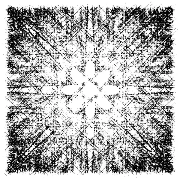 Grunge üst üste biniyor. Soyut siyah-beyaz vektör arkaplanı. Çatlak, leke ve noktalarda kirli desenli tek renkli klasik yüzey. Karanlık korku tarzında eski bir duvar.