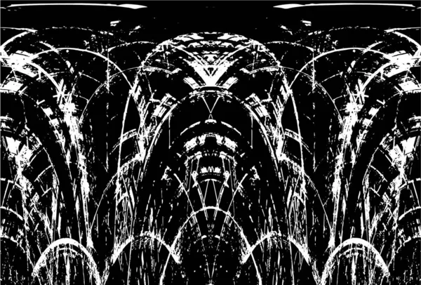 Grunge dikey olarak simetrik siyah beyaz doku. Tek renkli yıpranmış kaplama deseni. 