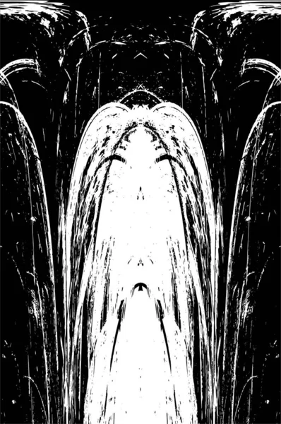 Grunge üst üste biniyor. Soyut siyah-beyaz vektör arkaplanı. Çatlak, leke ve noktalarda kirli desenli tek renkli klasik yüzey. Karanlık korku tarzında eski bir duvar.