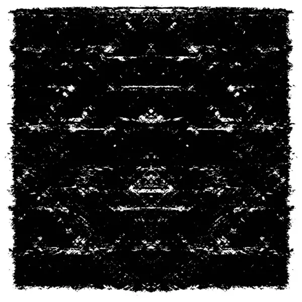 Grunge üst üste biniyor. Soyut siyah-beyaz vektör arkaplanı. Çatlak, leke ve noktalarda kirli desenli tek renkli klasik yüzey. Karanlık korku tarzında eski bir duvar.