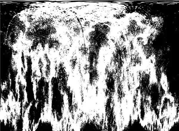 Grunge üst üste biniyor. Soyut siyah-beyaz vektör arkaplanı. Çatlak, leke ve noktalarda kirli desenli tek renkli klasik yüzey. Karanlık korku tarzında eski bir duvar.