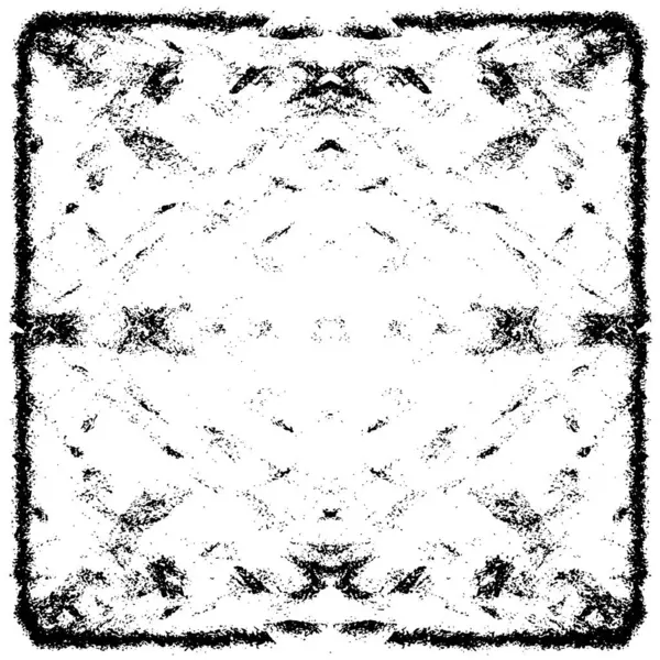 Grunge üst üste biniyor. Soyut siyah-beyaz vektör arkaplanı. Çatlak, leke ve noktalarda kirli desenli tek renkli klasik yüzey. Karanlık korku tarzında eski bir duvar.