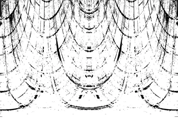 Grunge üst üste biniyor. Soyut siyah-beyaz vektör arkaplanı. Çatlak, leke ve noktalarda kirli desenli tek renkli klasik yüzey. Karanlık korku tarzında eski bir duvar.