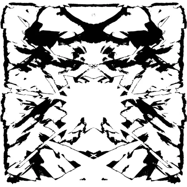 Grunge üst üste biniyor. Soyut siyah-beyaz vektör arkaplanı. Çatlak, leke ve noktalarda kirli desenli tek renkli klasik yüzey. Karanlık korku tarzında eski bir duvar.