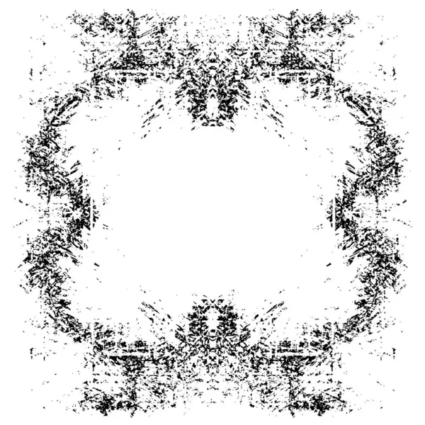 Grunge üst üste biniyor. Soyut siyah-beyaz vektör arkaplanı. Çatlak, leke ve noktalarda kirli desenli tek renkli klasik yüzey. Karanlık korku tarzında eski bir duvar.