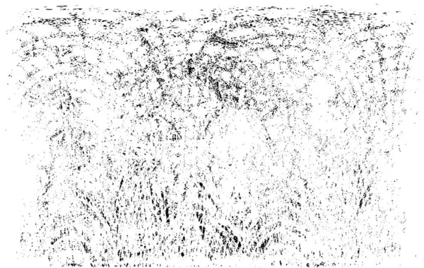 Grunge üst üste biniyor. Soyut siyah-beyaz vektör arkaplanı. Çatlak, leke ve noktalarda kirli desenli tek renkli klasik yüzey. Karanlık korku tarzında eski bir duvar.