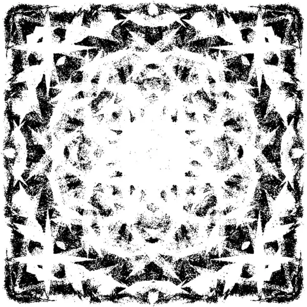 Grunge üst üste biniyor. Soyut siyah-beyaz vektör arkaplanı. Çatlak, leke ve noktalarda kirli desenli tek renkli klasik yüzey. Karanlık korku tarzında eski bir duvar.