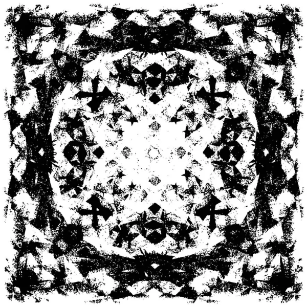 Grunge üst üste biniyor. Soyut siyah-beyaz vektör arkaplanı. Çatlak, leke ve noktalarda kirli desenli tek renkli klasik yüzey. Karanlık korku tarzında eski bir duvar.
