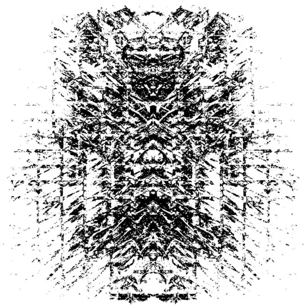 Grunge üst üste biniyor. Soyut siyah-beyaz vektör arkaplanı. Çatlak, leke ve noktalarda kirli desenli tek renkli klasik yüzey. Karanlık korku tarzında eski bir duvar.