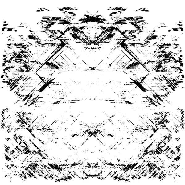 Grunge üst üste biniyor. Soyut siyah-beyaz vektör arkaplanı. Çatlak, leke ve noktalarda kirli desenli tek renkli klasik yüzey. Karanlık korku tarzında eski bir duvar.