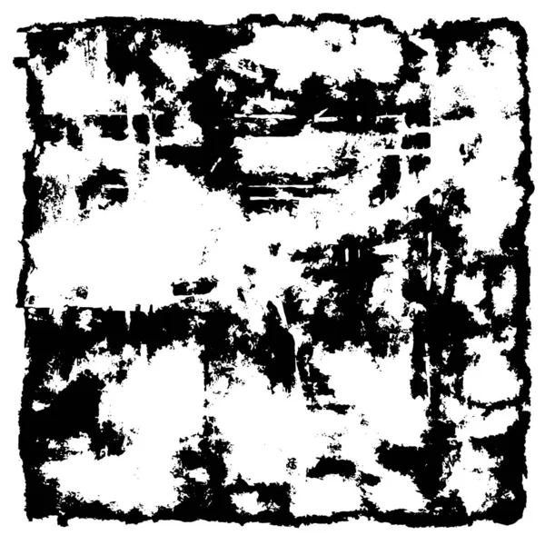 Grunge üst üste biniyor. Soyut siyah-beyaz vektör arkaplanı. Çatlak, leke ve noktalarda kirli desenli tek renkli klasik yüzey. Karanlık korku tarzında eski bir duvar.