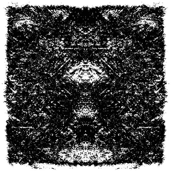 Grunge üst üste biniyor. Soyut siyah-beyaz vektör arkaplanı. Çatlak, leke ve noktalarda kirli desenli tek renkli klasik yüzey. Karanlık korku tarzında eski bir duvar.