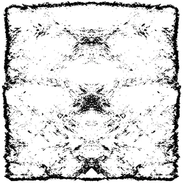 Grunge üst üste biniyor. Soyut siyah-beyaz vektör arkaplanı. Çatlak, leke ve noktalarda kirli desenli tek renkli klasik yüzey. Karanlık korku tarzında eski bir duvar.