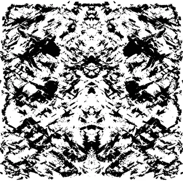 Grunge black and white pattern. Monochrome particles abstract texture. Background of cracks, scuffs, chips, stains, ink spots, lines. Dark design background surface. Gray printing element