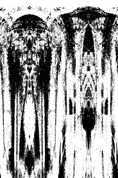 Grunge black and white pattern. Monochrome particles abstract texture. Background of cracks, scuffs, chips, stains, ink spots, lines. Dark design background surface. Gray printing element