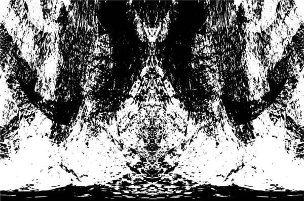 Grunge black and white pattern. Monochrome particles abstract texture. Background of cracks, scuffs, chips, stains, ink spots, lines. Dark design background surface. Gray printing element