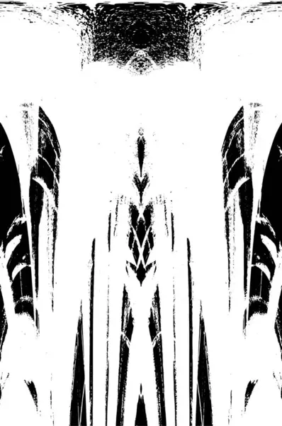 Grunge black and white pattern. Monochrome particles abstract texture. Background of cracks, scuffs, chips, stains, ink spots, lines. Dark design background surface. Gray printing element