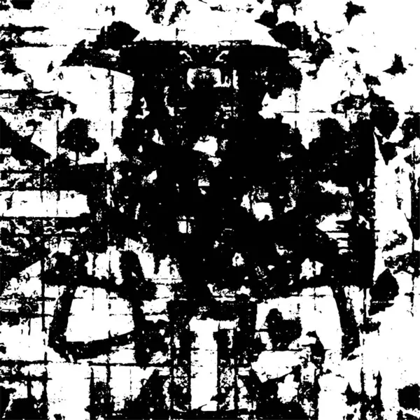 Grunge black and white pattern. Monochrome particles abstract texture. Background of cracks, scuffs, chips, stains, ink spots, lines. Dark design background surface. Gray printing element