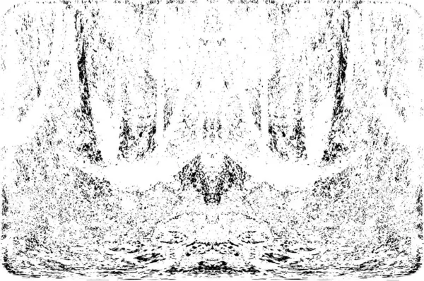 Grunge dikey olarak simetrik siyah beyaz doku. Tek renkli yıpranmış kaplama deseni. 