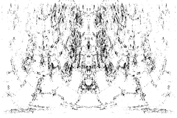 Grunge dikey olarak simetrik siyah beyaz doku. Tek renkli yıpranmış kaplama deseni. 