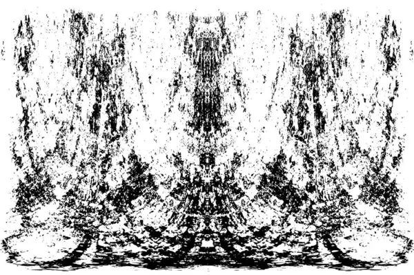 Grunge dikey olarak simetrik siyah beyaz doku. Tek renkli yıpranmış kaplama deseni. 