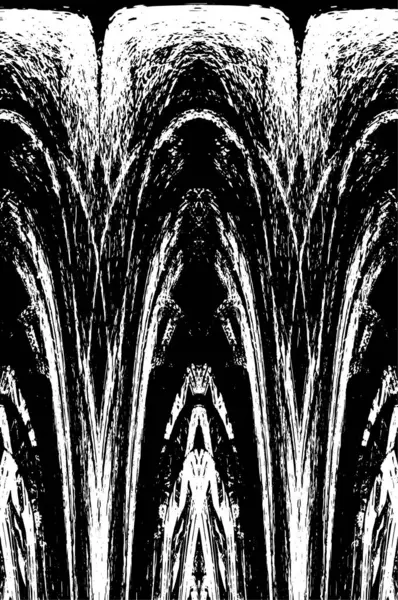 Grunge dikey olarak simetrik siyah beyaz doku. Tek renkli yıpranmış kaplama deseni. 