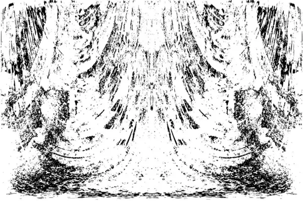 Grunge dikey olarak simetrik siyah beyaz doku. Tek renkli yıpranmış kaplama deseni. 