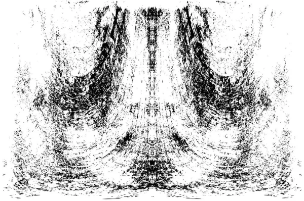 Grunge dikey olarak simetrik siyah beyaz doku. Tek renkli yıpranmış kaplama deseni. 